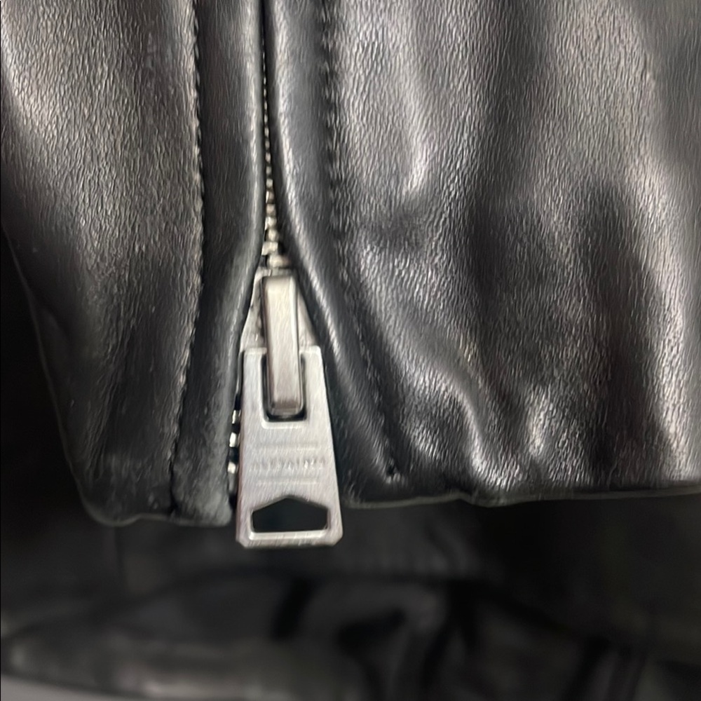 NWT, ALLSAINTS Black Leather Jacket - Picture 6 of 9